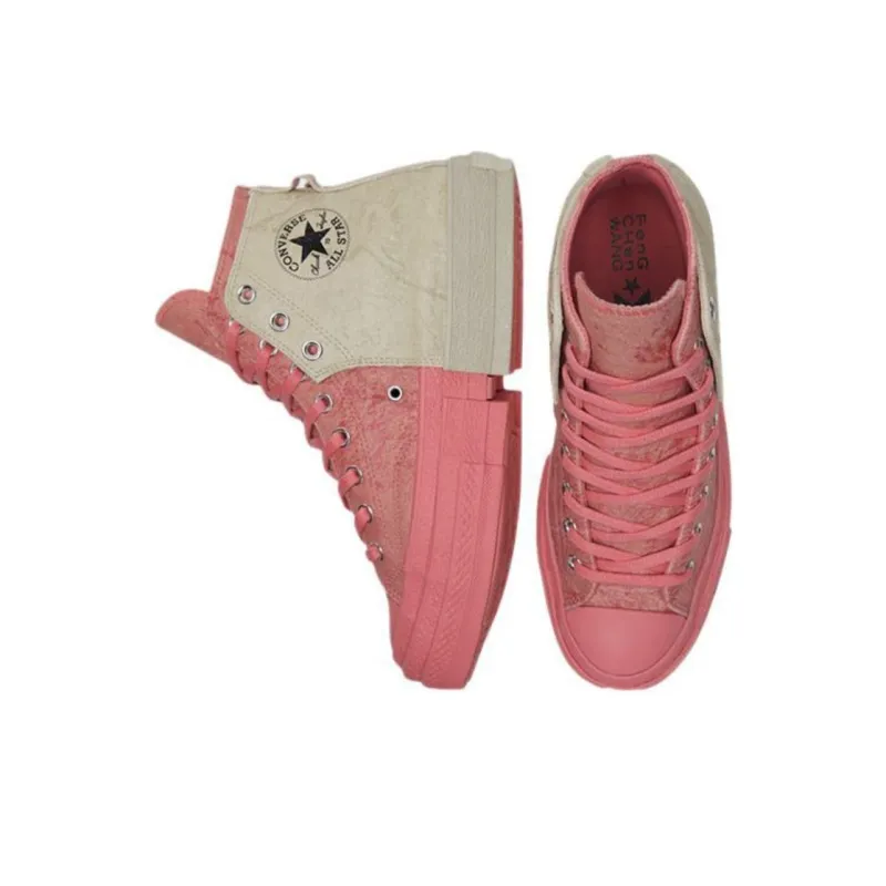 Converse x Feng Chen Wang 1970s High Top Canvas Shoes Unisex Gray Pink-4