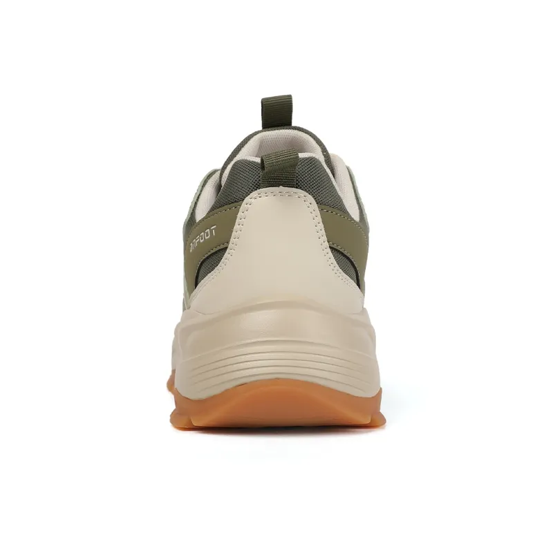 Camssoo Cushioned Slip Resistant Breathable Low Top Outdoor Shoes Men's Khaki Green-2