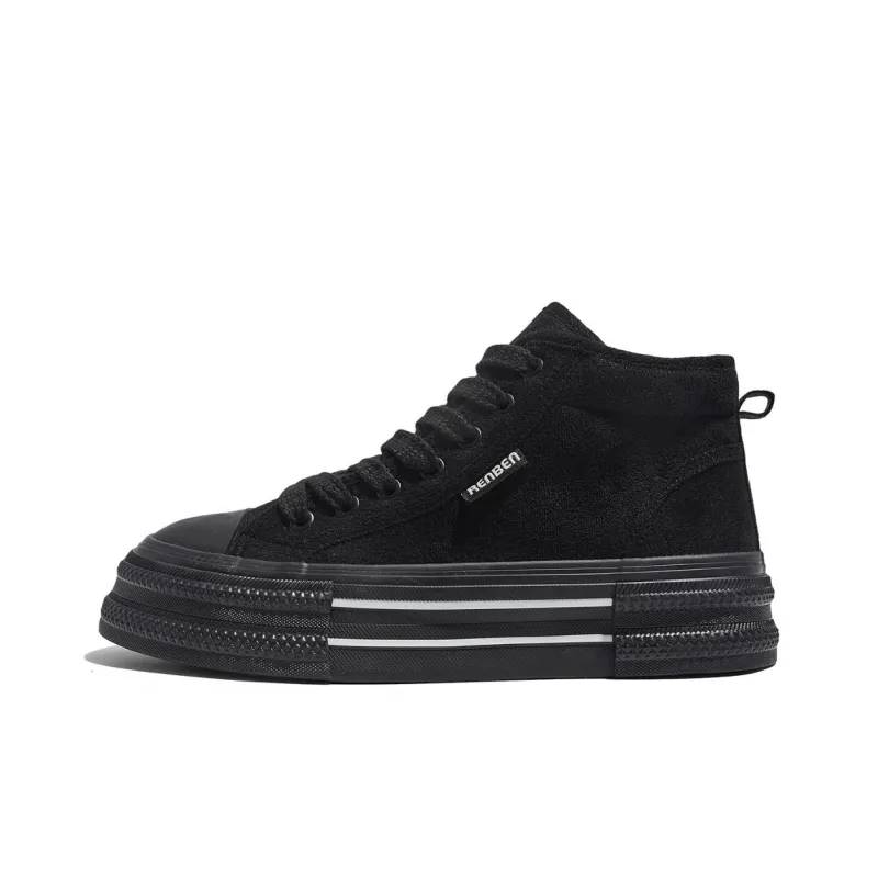 RENBEN Anti-Slip And Wear-Resistant Warm High-Top Skateboard Shoes Women's-0