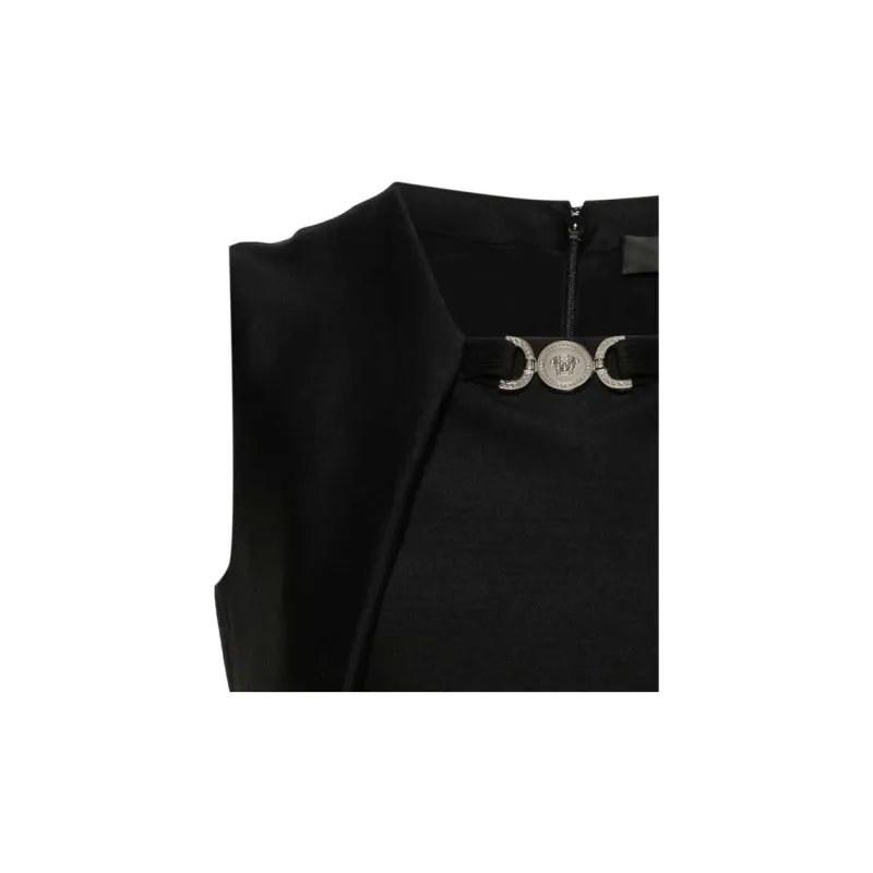 VERSACE Sleeveless Zip Up Dress-5