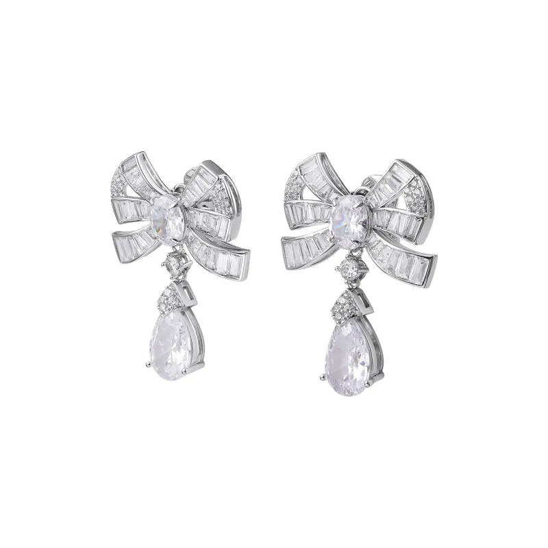 NANA JACQUELINE Brass Earrings Women's White-1