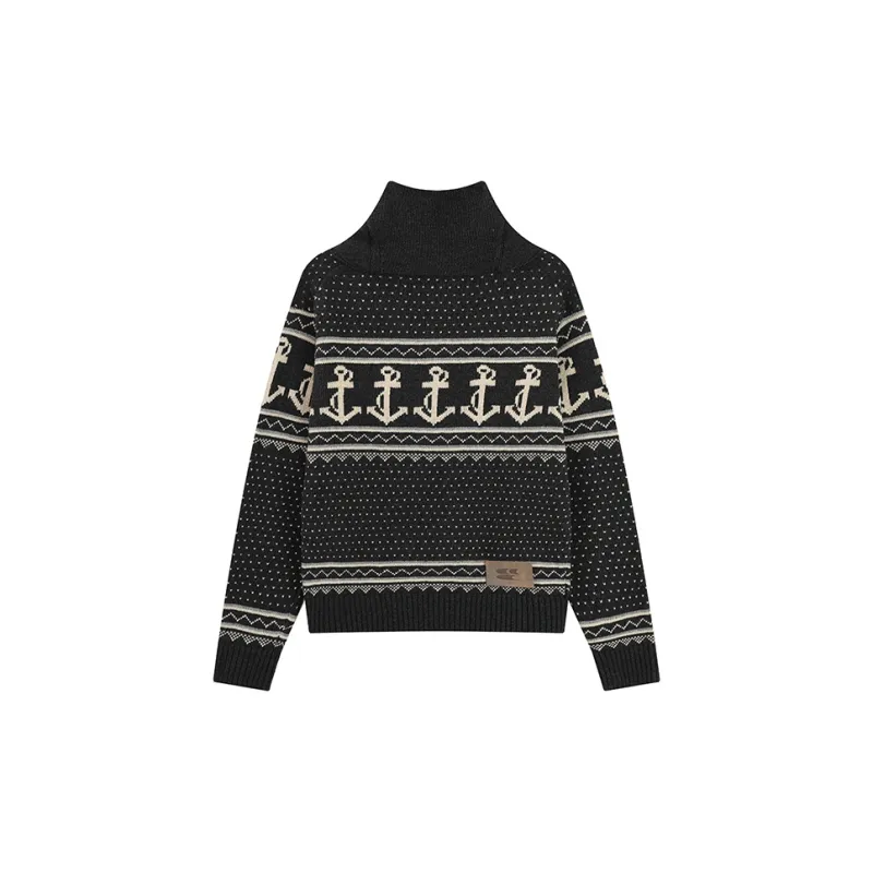 Crying Center Sweaters Unisex Black Gray Color-1