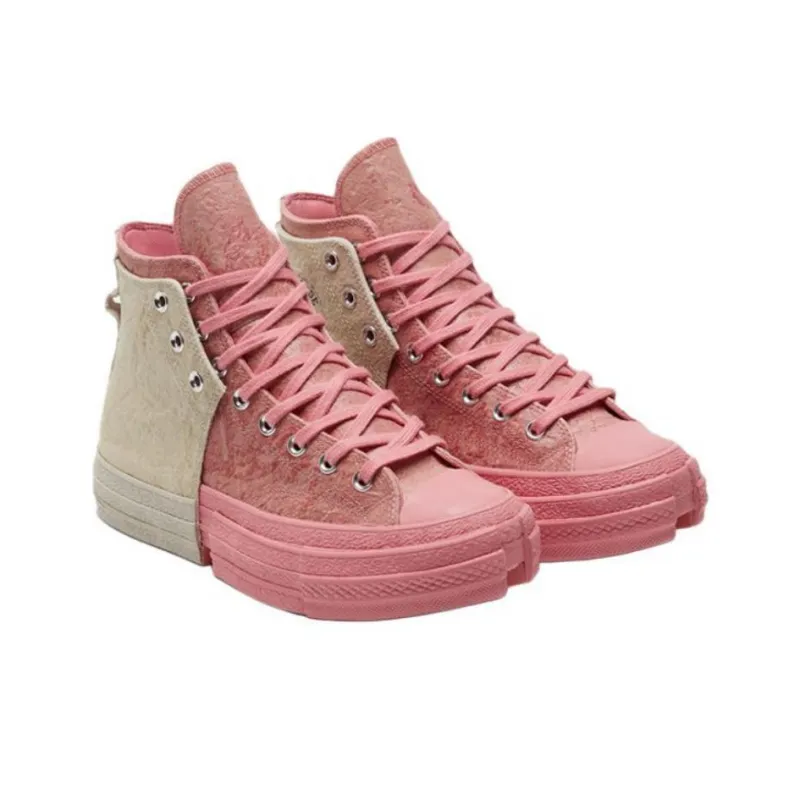 Converse x Feng Chen Wang 1970s High Top Canvas Shoes Unisex Gray Pink-3