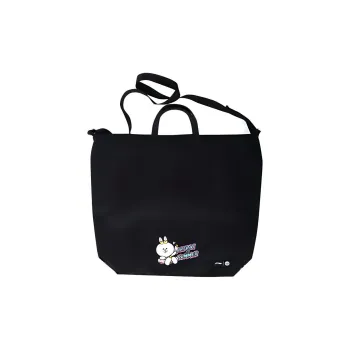 LiNing LINE FRIENDS Co branded Fabric Portable Crossbody Bag, Shoulder Bag Regular Unisex Black