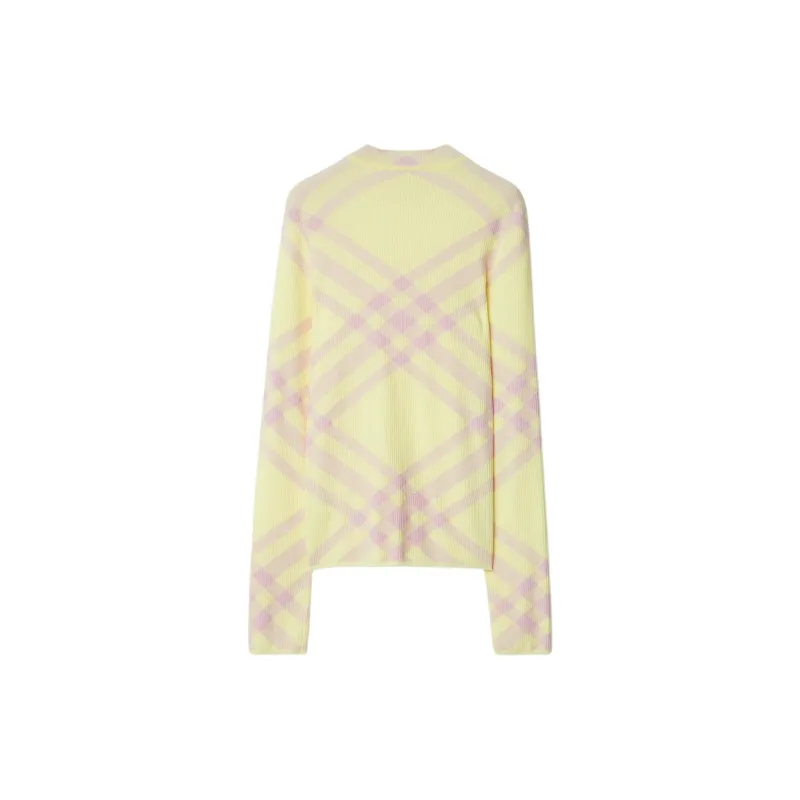 Burberry Check pattern Ribbed Jumper-1