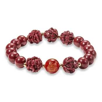AGOVSKI Reconstructed Cinnabar Bracelets Unisex
