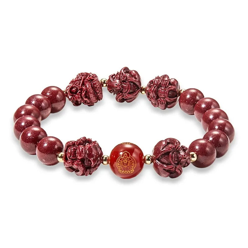 AGOVSKI Reconstructed Cinnabar Bracelets Unisex-0