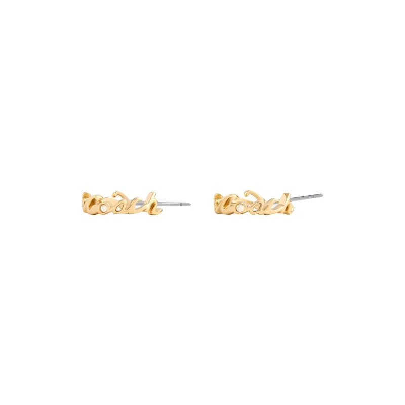 COACH Glass Earrings Women's Gold-0