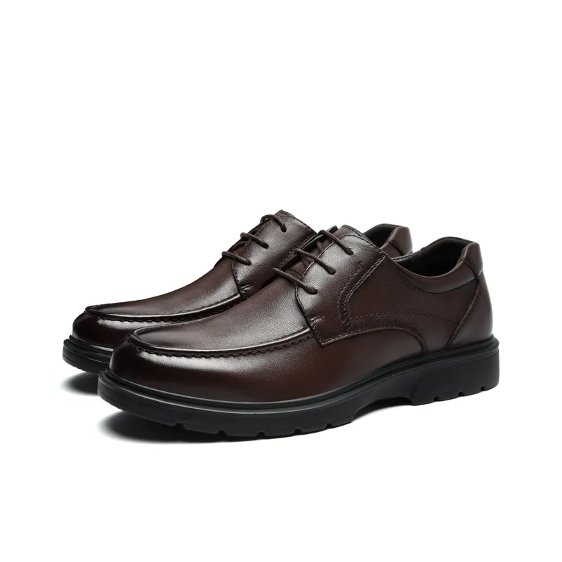 HLA Dress Shoes Men Low Top Black/Brown-10