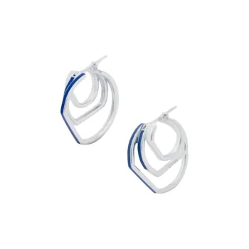 LOEWE Sterling Silver Earrings Unisex Blue