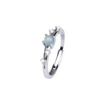 QIXIANG Ice Glutinous Jadeite Rings Women's
