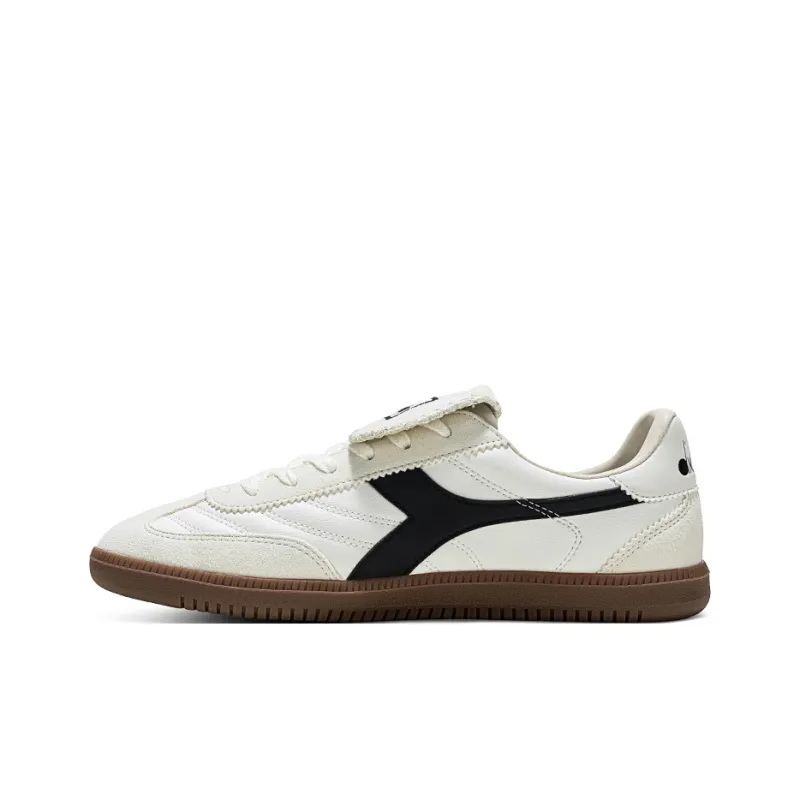 Diadora Wear Resistant Low Top Skateboard Shoes Unisex White Black-0