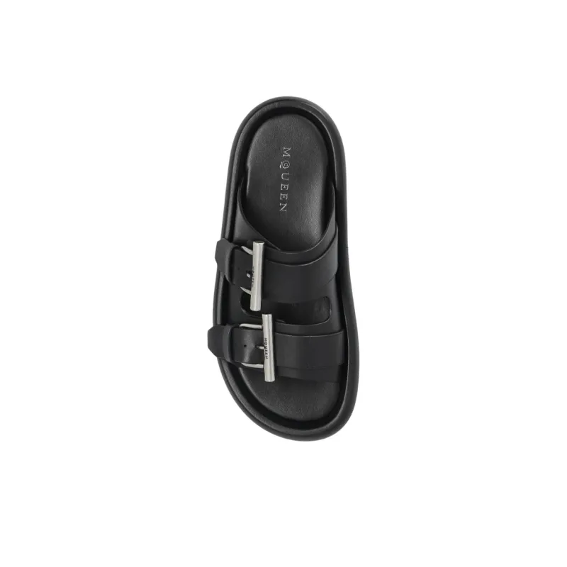 Alexander McQueen Double Buckle Slip On Slides-4