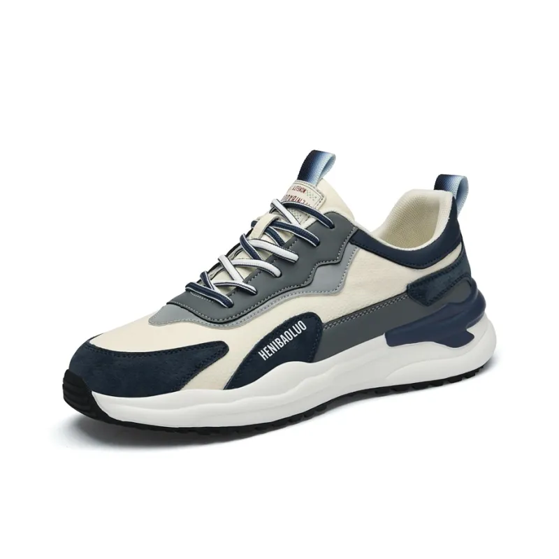 HENIBAOLUO Anti Slip Wear Resistant Low Top Casual Shoes Men's-1