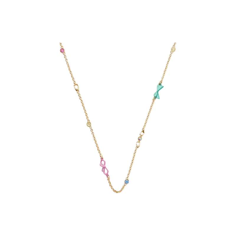 COACH Brass Plated Necklaces Women's Gold/Multicolor-1