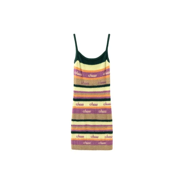 CHUU Slip Dresses Women's Purple Stripes-1