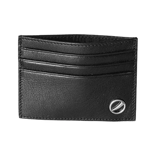 SUPERMERCY One Stroke Series The First Layer Of Calfskin Card Holder Mini Unisex Black/Purple Glaze-8