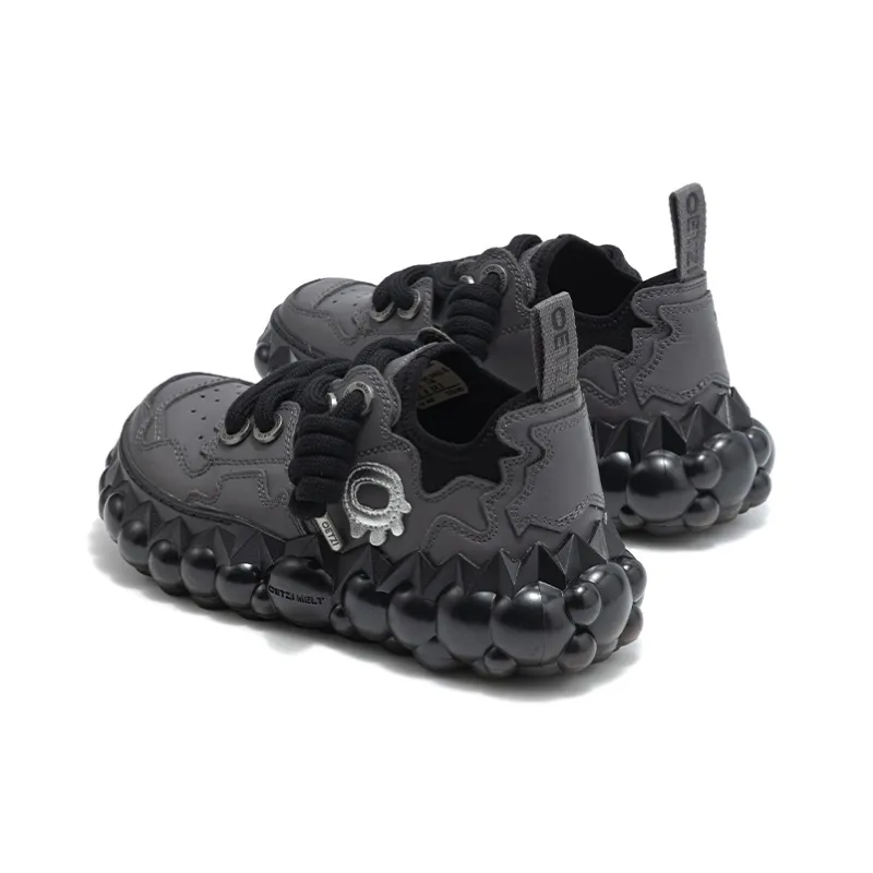 OETZI Fusion Ice Series Wear Resistant Lightweight Breathable Height Increasing Low Top Casual Shoes Unisex Coffee-2