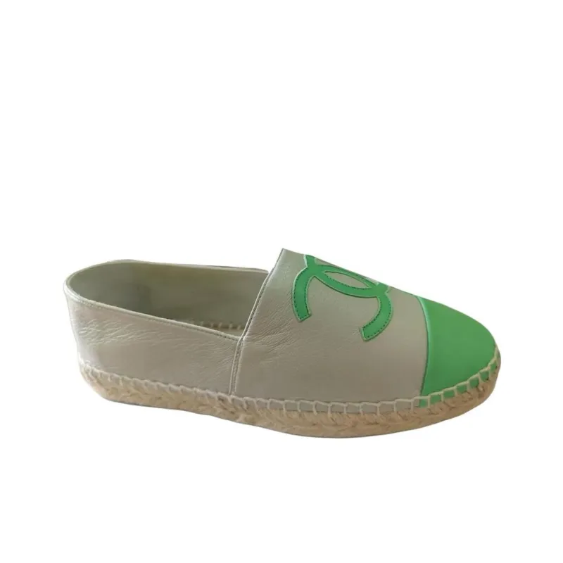 CHANEL Espadrilles Women's Beige Green-1