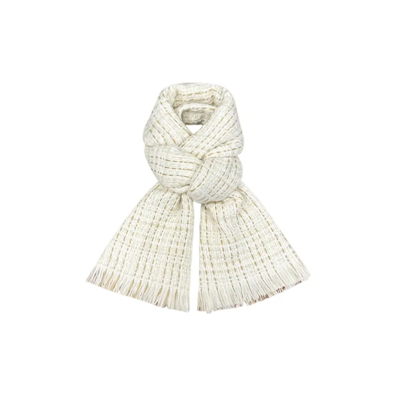 Cranta Komeia Faux Cashmere Knit Scarves Women's White-0