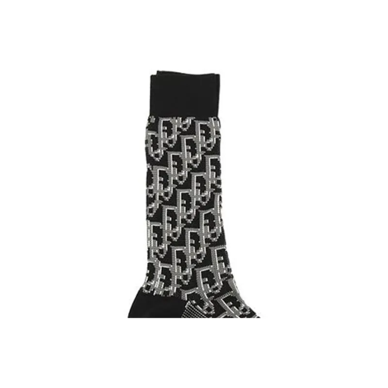 DIOR Knee-High Socks Men's 1 Pack Black-2
