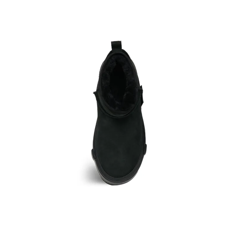 VESSEL Warm And Wear Resistant Short Snow Boots Unisex Black-4