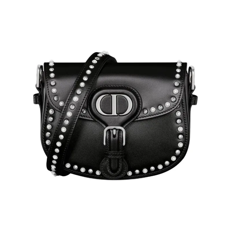 DIOR Bobby Calfskin Crossbody Bag, Shoulder Bag Small Size Women's Black-0