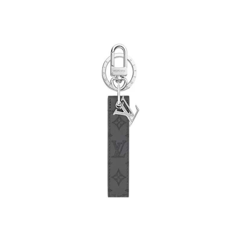 LOUIS VUITTON Aluminum Keychains Men's Gray Silver-1