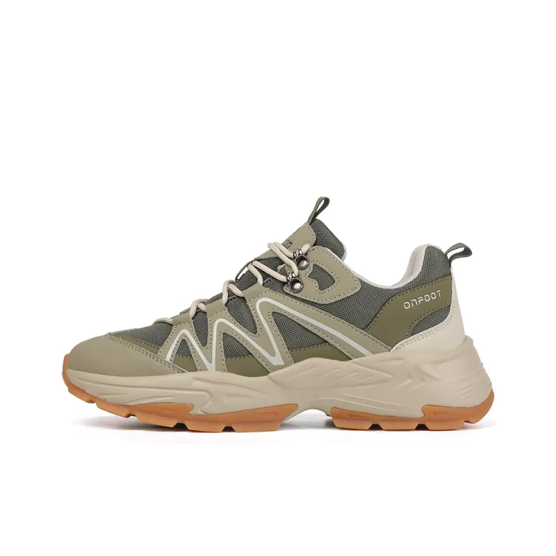 Camssoo Cushioned Slip Resistant Breathable Low Top Outdoor Shoes Men's Khaki Green-0