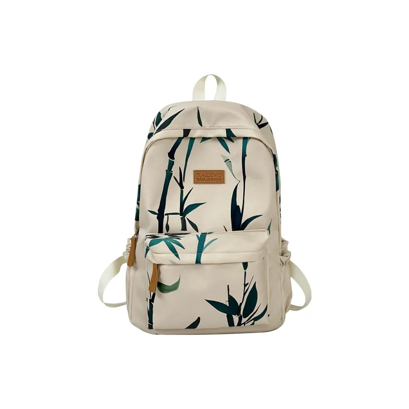 Travel Polyester Backpack Regular Women's Black/White-8