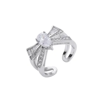 NANA JACQUELINE Cubic Zirconia Rings Women's White