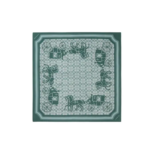 COACH Silk Scarves Women's Green