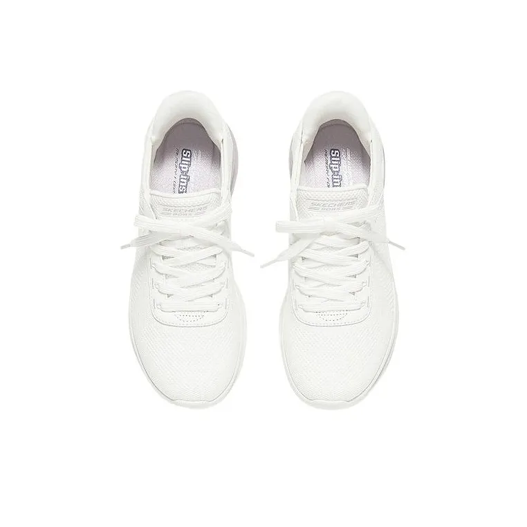 Skechers Bob's Anti-Slip Wear-Resistant Low-Top Casual Shoes Women's White-1