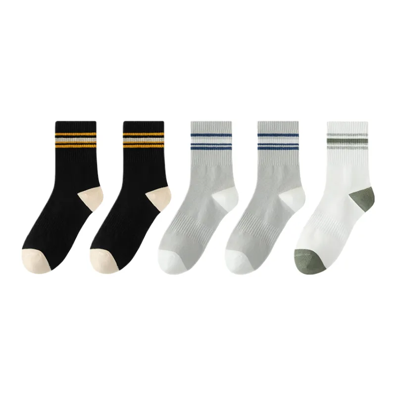 Cotton Gene Mid Calf Socks Men's 5 Pack-3