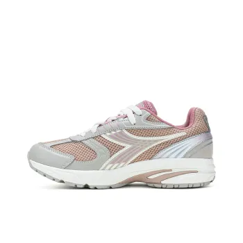 Diadora Wear Resistant Low Top Casual Shoes Women's Pink Silver