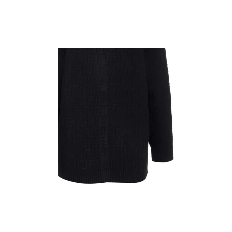 FENDI FF embossed Monogram Cardigan-3
