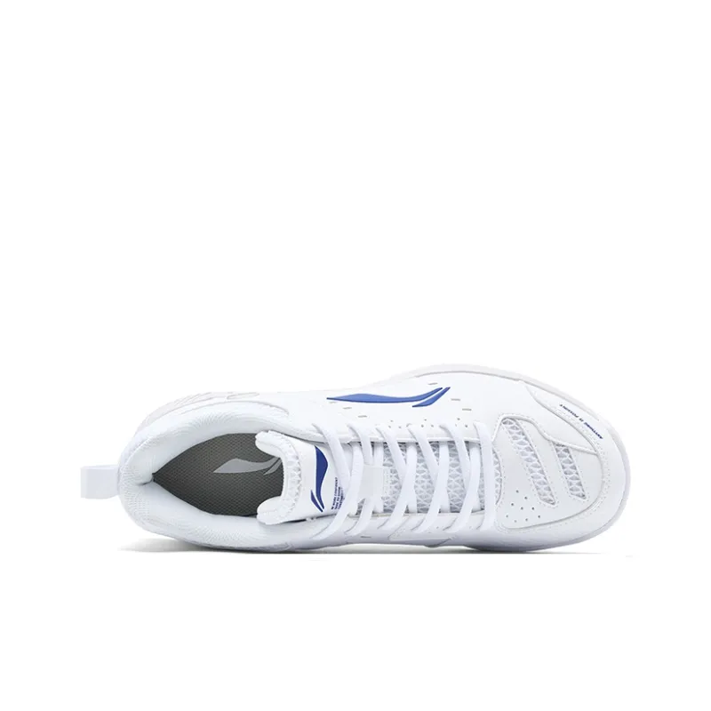LiNing Feather Anti Slip And Wear Resistant Lightweight Low Top Badminton Shoes Unisex White Blue-3
