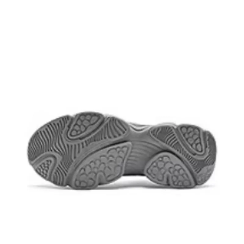 QIAODAN Anti Slip Wear Resistant Low Top Chunky Sneakers Women's Gray-4