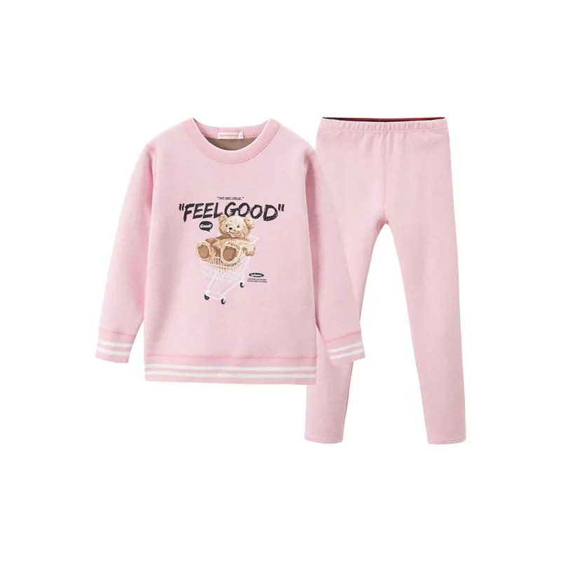 Cotton Gene Thermal Set Women's Pink-0
