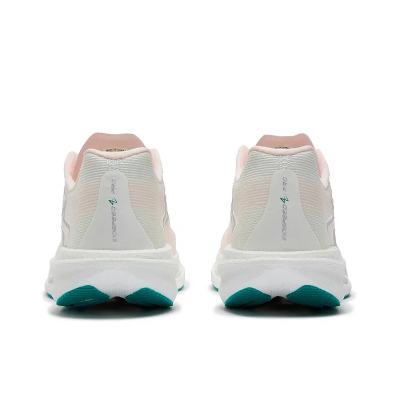 361° Cushioned Slip-Resistant Abrasion-Resistant Breathable Low-Top Running Shoes Unisex White Pink-3