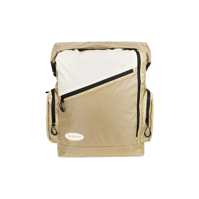 Subtle Fabric Backpack Regular Unisex Black/Gray/Beige Brown/Orange Red/Yellow Green-5