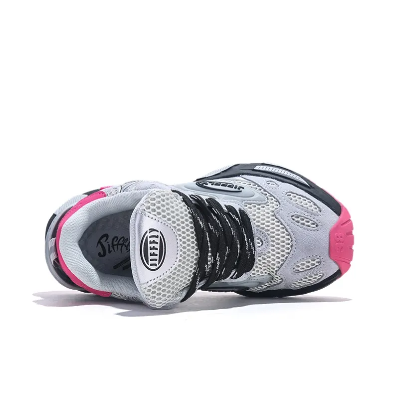 Jifffly Cushioned Slip-Resistant Breathable Lightweight Height Increasing Low-Top Chunky Sneakers Unisex-54