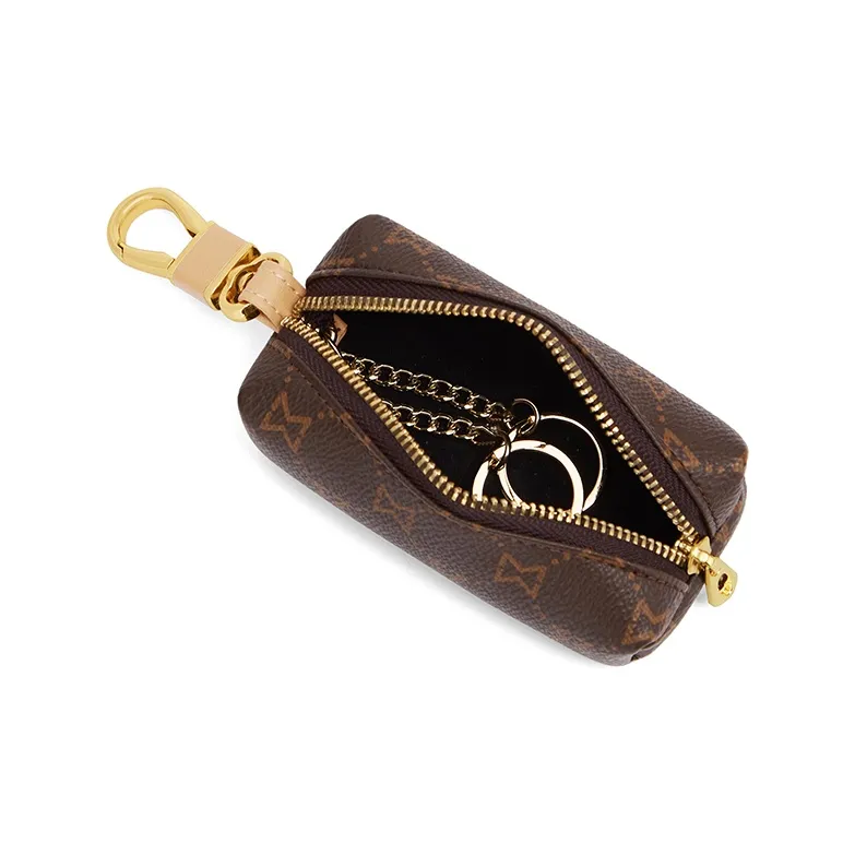 MashaLanti PVC Key Pouch Small Size Women's Dark Brown/Coffee-5