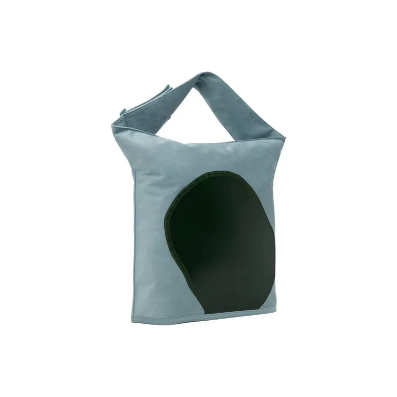 Homme Plissé Issey Miyake Ronan Bouroullec X RB_BAS Relief Faux Suede Shoulder Bag Men's Blue-1