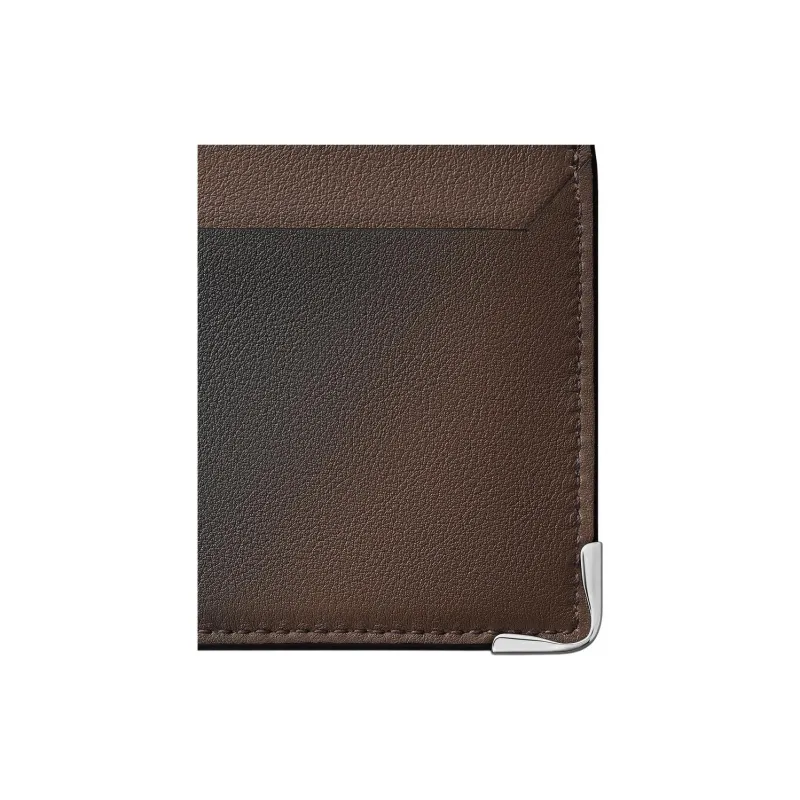 CARTIER Must De Cartier Cow Leather Card Holder Women's Gradient Gray Umber-4