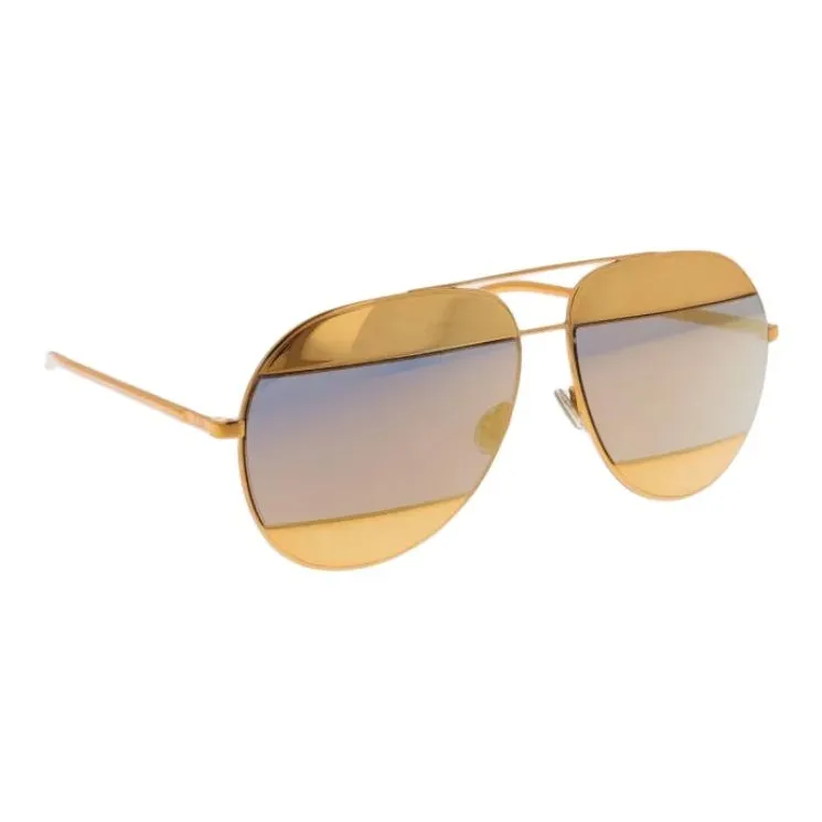 DIOR Metal Aviator Sunglasses Unisex Gold-2