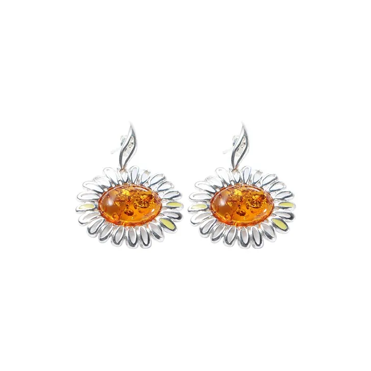 S&A Amber Beeswax Earrings Women's-0