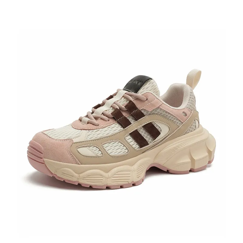HUANAI Cushioning Breathable Lightweight Height Increasing Low Top Chunky Sneakers Women's-6