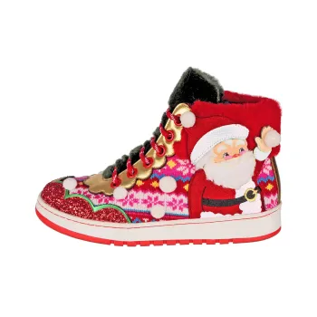 IRREGULAR CHOICE Snowball Fight High-Top Skateboard Shoes Unisex Red