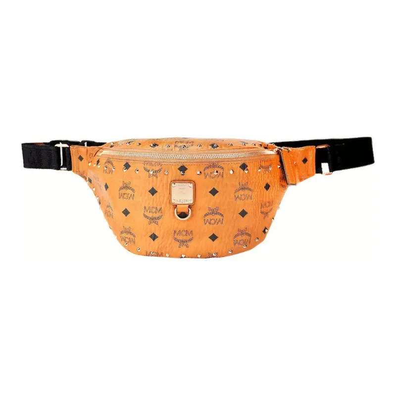 MCM Fursten Belt Bag Visetos Studded Outline Medium Cognac-0